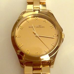 Marc by Marc Jacobs gold mirrored dial watch